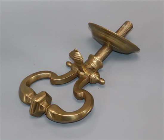 A large brass knocker